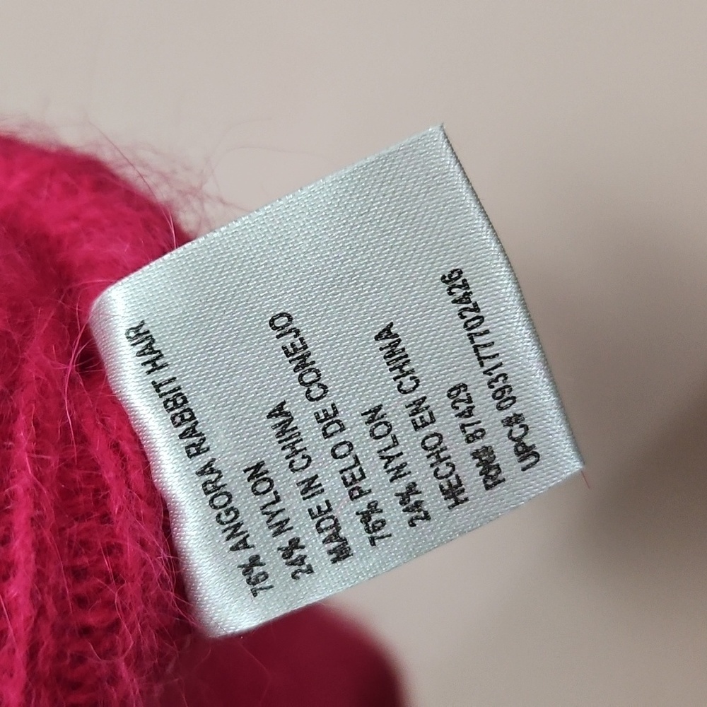 Angora Rabbit Hair Fuzzy Pink Gloves! NEW!! - Picture 2 of 6